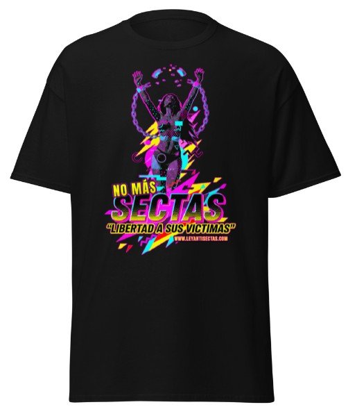 ⛓️ Pack Camiseta "LIBERTAD A SUS VÍCTIMAS" | LeyAntiSectas - Rompe Las Cadenas
