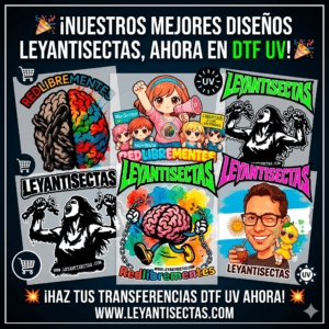 Pack diseños DTF UV tazas Red LibreMentes